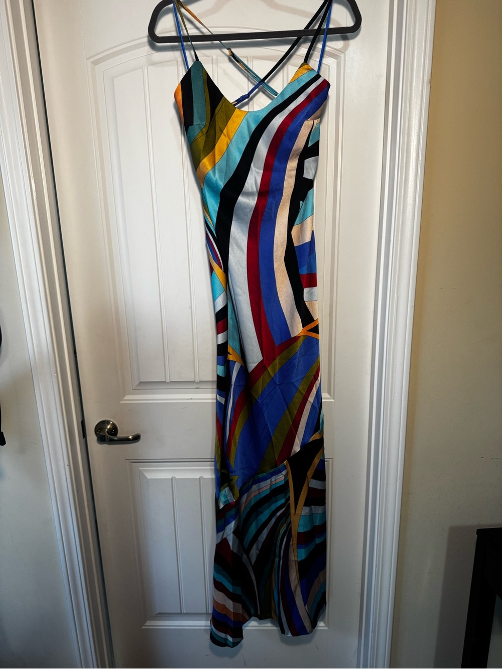 Multi-Color Striped Slip Dress - Vibrant Pattern